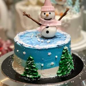 snowman cake 2
